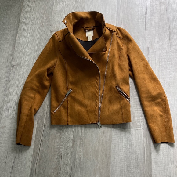 H&M Faux Suede Moto Jacket - 2 - Picture 1 of 5